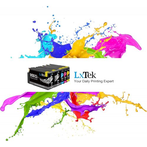  LxTek Compatible Ink Cartridge Replacement for HP 950 950XL 951 951XL to Compatible with OfficeJet PRO 8600 8610 8620 8630 8100 8625 8615 276dw Printer Tray (2 Black, 1 Yellow, 1 M