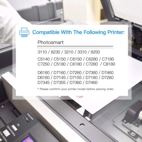  LxTek Compatible Ink Cartridges Replacement for HP 02 Ink Cartridge to use with Photosmart D7155 D7160 D7245 D7255 D7363 D7460 3210 3310 C5180 C6250 C6280 C7280 C7180 C8180 Printer