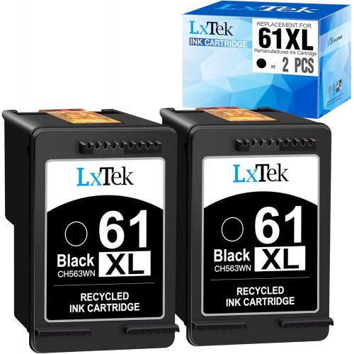  LxTek Remanufactured Ink Cartridge Replacement for HP 61XL 61 XL to Compatible with Envy 4500 5530 5535, DeskJet 2540 1010, OfficeJet 4632 4634, Shows Accurate Ink Level (High Yiel