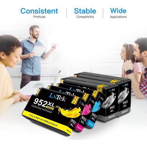  LxTek Compatible Ink Cartridge Replacement for HP 952 952XL Ink Cartridges Combo Pack to use with Officejet 8710 8720 7740 8210 8715 7720 8740 8730 8216 8702 Printers (5 Pack)