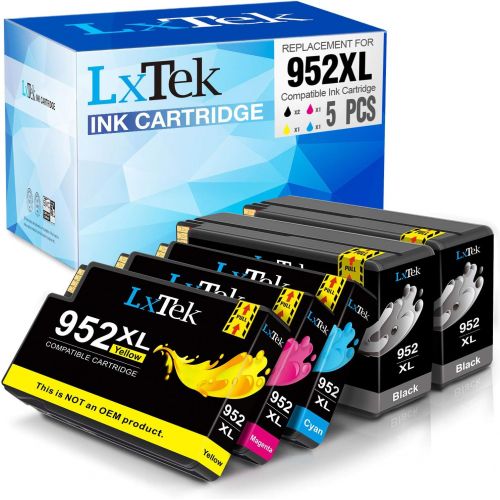  LxTek Compatible Ink Cartridge Replacement for HP 952 952XL Ink Cartridges Combo Pack to use with Officejet 8710 8720 7740 8210 8715 7720 8740 8730 8216 8702 Printers (5 Pack)