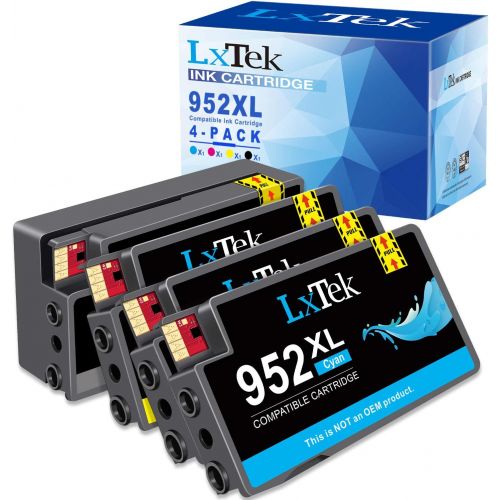  LxTek Compatible Ink Cartridge Replacement for HP 952 952XL Ink Cartridges Combo Pack to use with Officejet 8710 8720 7740 8210 8715 7720 8740 Printers(4pack, Black Yellow Magenta