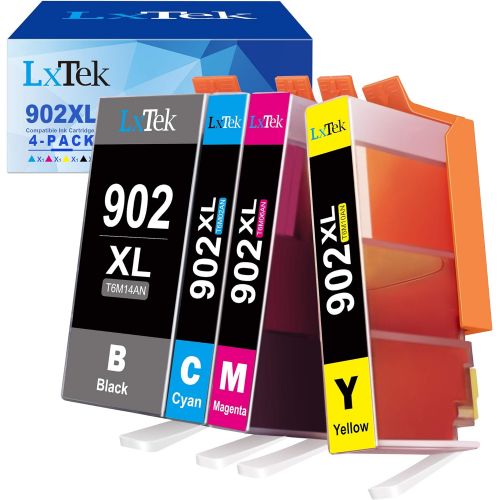  LxTek Compatible Ink Cartridge Replacement for HP 902XL 902 XL Ink Cartridge Compatible with Officejet 6978 6968 6962 6958 Printer (4 Pack)