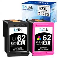 LxTek Remanufactured Ink Cartridge Replacement for HP 62XL 62 XL to Compatible with Envy 5540 5660 7645 5642 5542 5643 5640 7644 OfficeJet 250 5740 200 5745 Printer (1 Black,1 Tri-