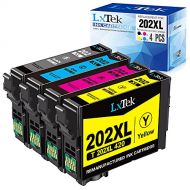 LxTek Remanufactured Ink Cartridge Replacement for Epson 202XL 202 XL T202XL for Expression Home XP-5100 Workforce WF-2860 Printer (1 Black, 1 Cyan, 1 Magenta, 1 Yellow, 4 Pack)