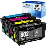 LxTek Remanufactured Ink Cartridge Replacement for 802 802XL T802XL T802 to use with Workforce Pro WF-4734 WF-4720 WF-4730 WF-4740 EC-4020 EC-4030 EC-4040 Printer (4 Pack)