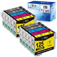 LxTek Remanufactured Ink Cartridge Replacement for 125 T125 to use with Stylus NX230 NX625 NX125 NX127 NX130 NX420 NX530 Workforce 323 320 325 520 Printer (4 Black, 2 Cyan, 2 Magen
