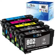 LxTek Remanufactured Ink Cartridge Replacement for Epson 802 802XL T802 T802XL to use with Workforce Pro WF-4734 WF-4730 WF-4720 WF-4740 EC-4040 EC-4020 EC-4030 Printer (5-Pack)
