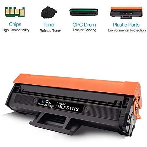  LxTek Compatible Toner Cartridge Replacement for Samsung 111S 111L MLT-D111S MLT-D111L to use with Samsung Xpress SL-M2020W M2020W SL-M2070FW M2070FW SL-M2070W M2070W Printer (2 Bl