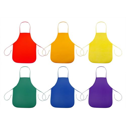  [아마존베스트]lyivssuy Childrens Artists Fabric Aprons - Classroom,Kitchen, Community Event, Crafts & Art Painting Activity. Safe Clean 12 Pack Assorted Colors