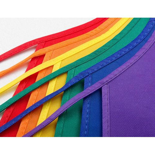  [아마존베스트]lyivssuy Childrens Artists Fabric Aprons - Classroom,Kitchen, Community Event, Crafts & Art Painting Activity. Safe Clean 12 Pack Assorted Colors