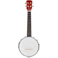 [아마존베스트]Lykos Top Grade Exquisite Professional Wood Metal 4/5/6-string Banjo White & Wood Color (4-String)