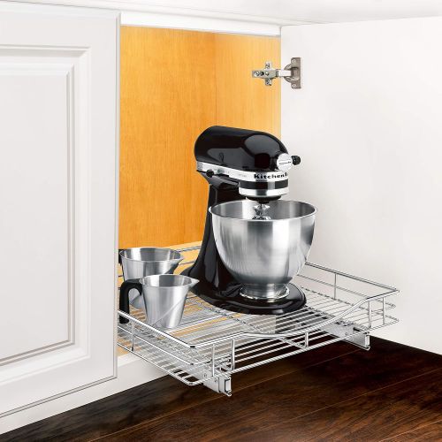  Lynk Professional 402021 Pull Out Under Cabinet Organizer Sliding Shelf, 20 W x 21 D, Chrome