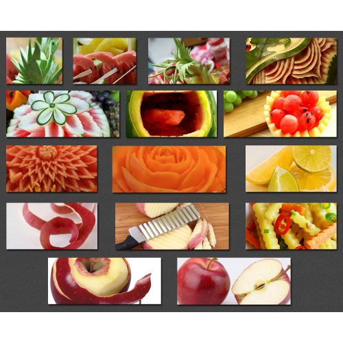  Lysport 18PCS Culinary Fruit Vegetable Carving Tool Set