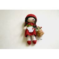 LyuToys Amigurumi Crochet Doll - Red Riding Hood, 27 cm (11) tall