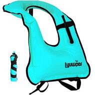 [아마존 핫딜]  [아마존핫딜]Lyuwpes Inflatable Snorkel Vest Adult Snorkeling Jackets Vests Free Diving Swimming Safety Load Up to 220 Ibs