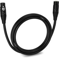 LyxPro Quad Series 6 ft XLR 4-Conductor Star Quad Balanced Microphone Cable for High End Quality and Sound Clarity, Extreme Low Noise, Black