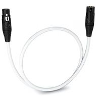 LyxPro 3 Feet XLR Microphone Cable Balanced Male to Female 3 Pin Mic Cord for Powered Speakers Audio Interface Professional Pro Audio Performance and Recording Devices - White