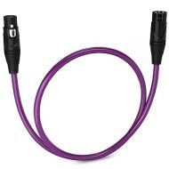 LyxPro 20 Feet XLR Microphone Cable Balanced Male to Female 3 Pin Mic Cord for Powered Speakers Audio Interface Professional Pro Audio Performance and Recording Devices - Purple