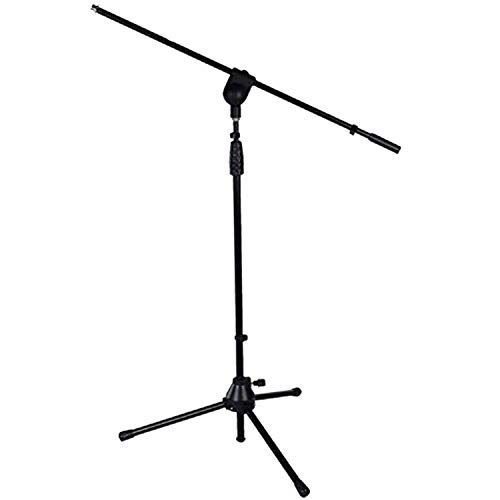  LyxPro Microphone Stand Boom Arm Tilting Rotating Floor Podium Stage or Studio Strong Durable And Foldable Height 38.5- 66 Extends Arm to 29 3/8” Comes With 3/8” and 5/8” mount Ada