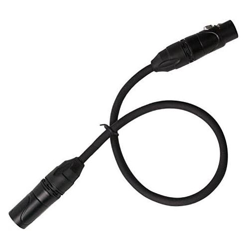 LyxPro Balanced XLR Cable Premium Series Microphone Cable, Speakers and Pro Devices Cable, 1.5 Feet- Black