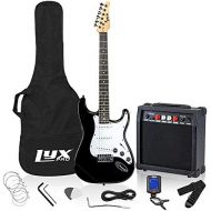 LyxPro Electric Guitar 39 inch Complete Beginner Starter kit Full Size with 20w Amp, Package Includes All Accessories, Digital Tuner, Strings, Picks, Tremolo Bar, Shoulder Strap, a
