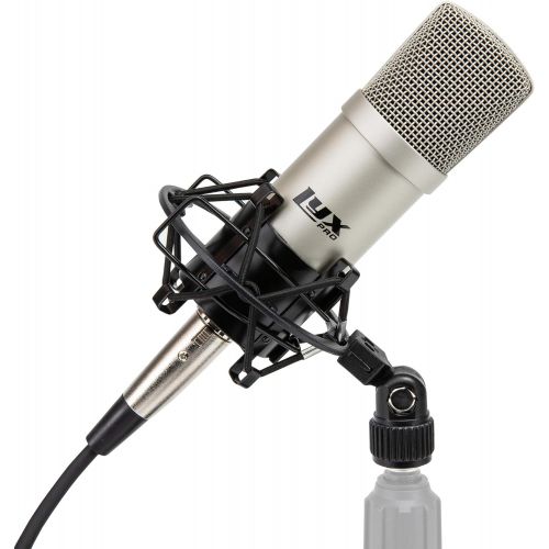  [아마존베스트]LyxPro Condenser Microphone For Studio, Vocals, Instruments, Podcasting and Professional Recordings with Shockmount, XLR Cable, Pop Filter