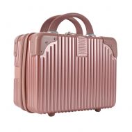 Lzttyee Mini Hard Shell Cosmetic Case Portable Polychrome Travel Luggage, 14inch Suitcase Carrying Case Suitcase for Makeup (Rose gold)
