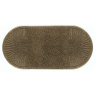 M+A Matting 274 Waterhog ECO Elite Polypropylene Entrance Indoor/Outdoor Floor Mat, Half Oval Two End, 7.1 Length x 3 Width, Camel