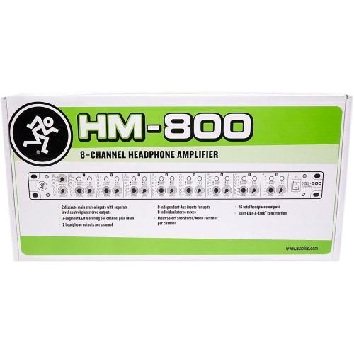  Mackie HM-800 Rackmount 8-Channel Headphone Amplifier+TRuRock Wireless Earbuds