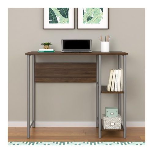  M OfficeComputer student Desk with 2 side shelf in Walnut