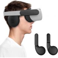 [아마존베스트]M AMVR AMVR Silicone Ear Muffs for Oculus Quest 2 VR Headset to Enhanced Headset Sound, Quest 2 Accessories Headphone Extension Cover (Black, 1 Pair)