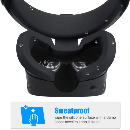  [아마존베스트]M AMVR AMVR VR Mask Silicone Protective Cover & Front Foam and Rear Foam Silicone Cover Suit Set for Oculus Rift S Headset Sweatproof Waterproof Anti-Dirty Replacement Face Pads Accessori
