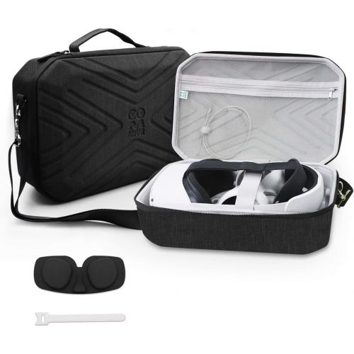  [아마존베스트]M AMVR AMVR Small and Portable Fashion Travel Case for Oculus Quest 2, Storing VR Gaming Headset and Touch Controllers Accessories Carrying Bag (Black, Large)