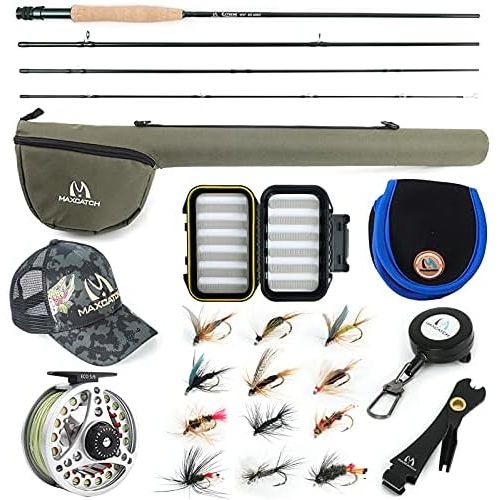  [아마존베스트]MAXIMUMCATCH Extreme Fly Rod Combo 3/5/6/8 wt Fly Rod and Fly Reel Outfit with Accessories