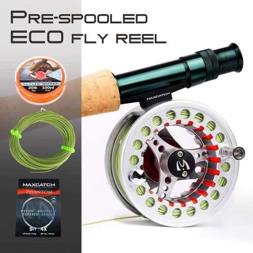  [아마존베스트]MAXIMUMCATCH Extreme Fly Rod Combo 3/5/6/8 wt Fly Rod and Fly Reel Outfit with Accessories