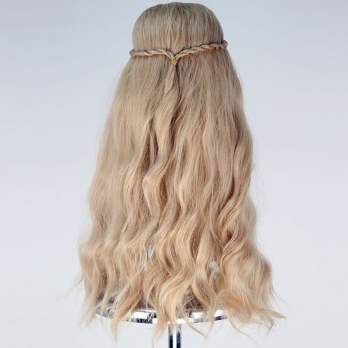  M MISS U HAIR Girl Adult Princess Wig Long Wavy Mixed Blonde with Braid Cosplay Costume Wig
