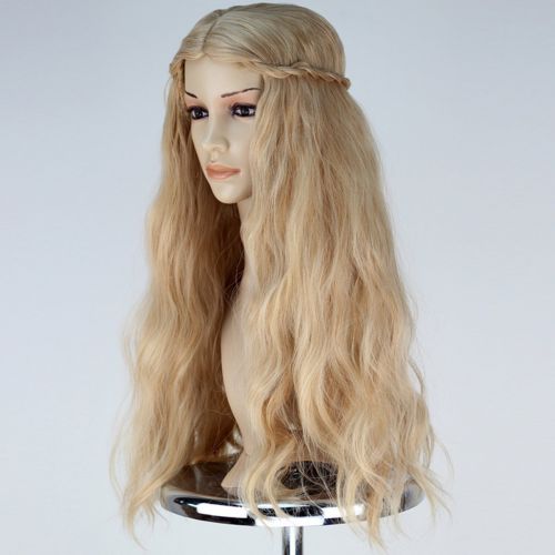  M MISS U HAIR Girl Adult Princess Wig Long Wavy Mixed Blonde with Braid Cosplay Costume Wig