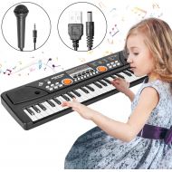 [아마존핫딜][아마존 핫딜] M SANMERSEN Kids Keyboard Piano, 49 Key Music Piano Keyboard, Portable Electronic Keyboard with Microphone for Kids Adult Beginners