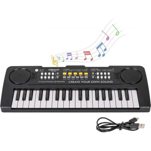 [아마존베스트]M SANMERSEN ElectronicPiano Keyboard 37 Key Music Keyboard Piano for Kids Portable Musical Instrument Multi-function Keyboard for Kids Piano Music Teaching Toys