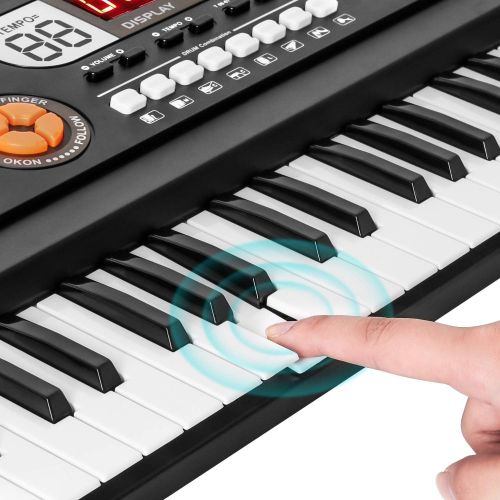  [아마존베스트]M SANMERSEN Piano for Kids with Microphone, Kids Piano Keyboard for Beginners Portable Electronic Keyboard with MP3 Function/ Led Display 61 Keys Musical Piano Toys for Boys Girls