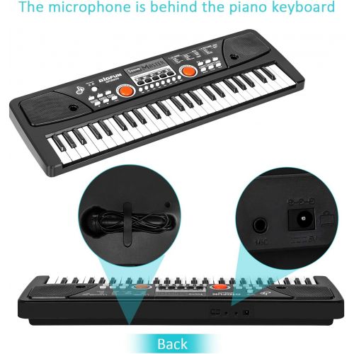  [아마존베스트]M SANMERSEN Kids Keyboard with Microphone, Kids Piano Keyboard for Beginners Electronic Piano with MP3 Function/ Audio Cable/ 16 Tones/ 49 Keys Music Toy Keyboards for Boys Girls A