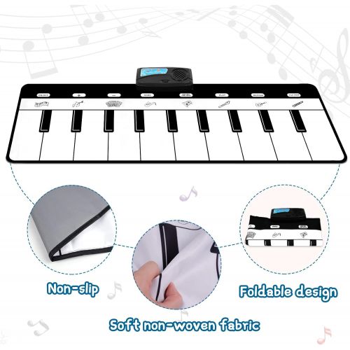  [아마존베스트]M SANMERSEN Piano Mat for Kids 43“ Piano Keyboard Mat Floor Piano Mat with Play, Record, Playback, Demos Educational Musical Toys for Boys Girls