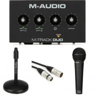 M-Audio M-Track Duo USB Audio Interface Recording Bundle