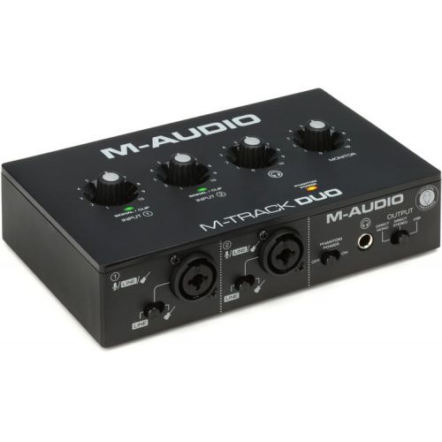  M-Audio M-Track Duo USB Audio Interface Recording Bundle