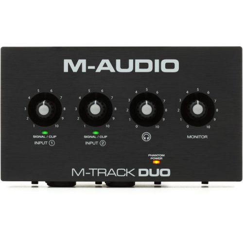  M-Audio M-Track Duo USB Audio Interface Recording Bundle