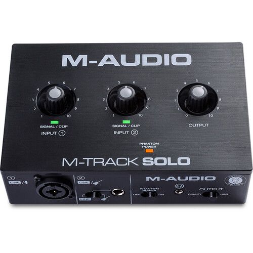  M-Audio M-Track Solo Desktop 2x2 USB Audio Interface