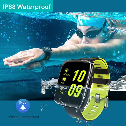  M-znsh Activity Tracker, Smart Watch, IP68 Waterproof Fitness Tracker, Bluetooth Smart Watch Fitness Tracker Watch with Heart Rate Monitor Pedometer Sleep Monitor Stopwatch SMS Cal