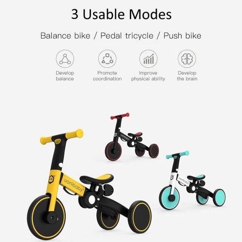  [아마존베스트]M.A.D. for Everything 3 in 1 Toddler Bike Kids Tricycle Children Balance Bicycle Push Bike Pedal Trike Training Removable Pedals Lightweight Portable Foldable 2-4 Year Old No Assembly 3-in-1 - by M.A.D.