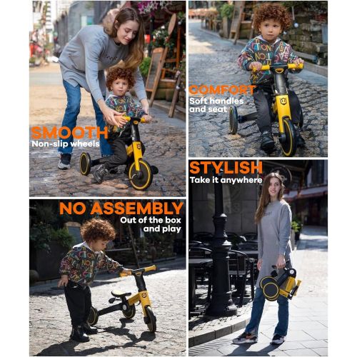  [아마존베스트]M.A.D. for Everything 3 in 1 Toddler Bike Kids Tricycle Children Balance Bicycle Push Bike Pedal Trike Training Removable Pedals Lightweight Portable Foldable 2-4 Year Old No Assembly 3-in-1 - by M.A.D.